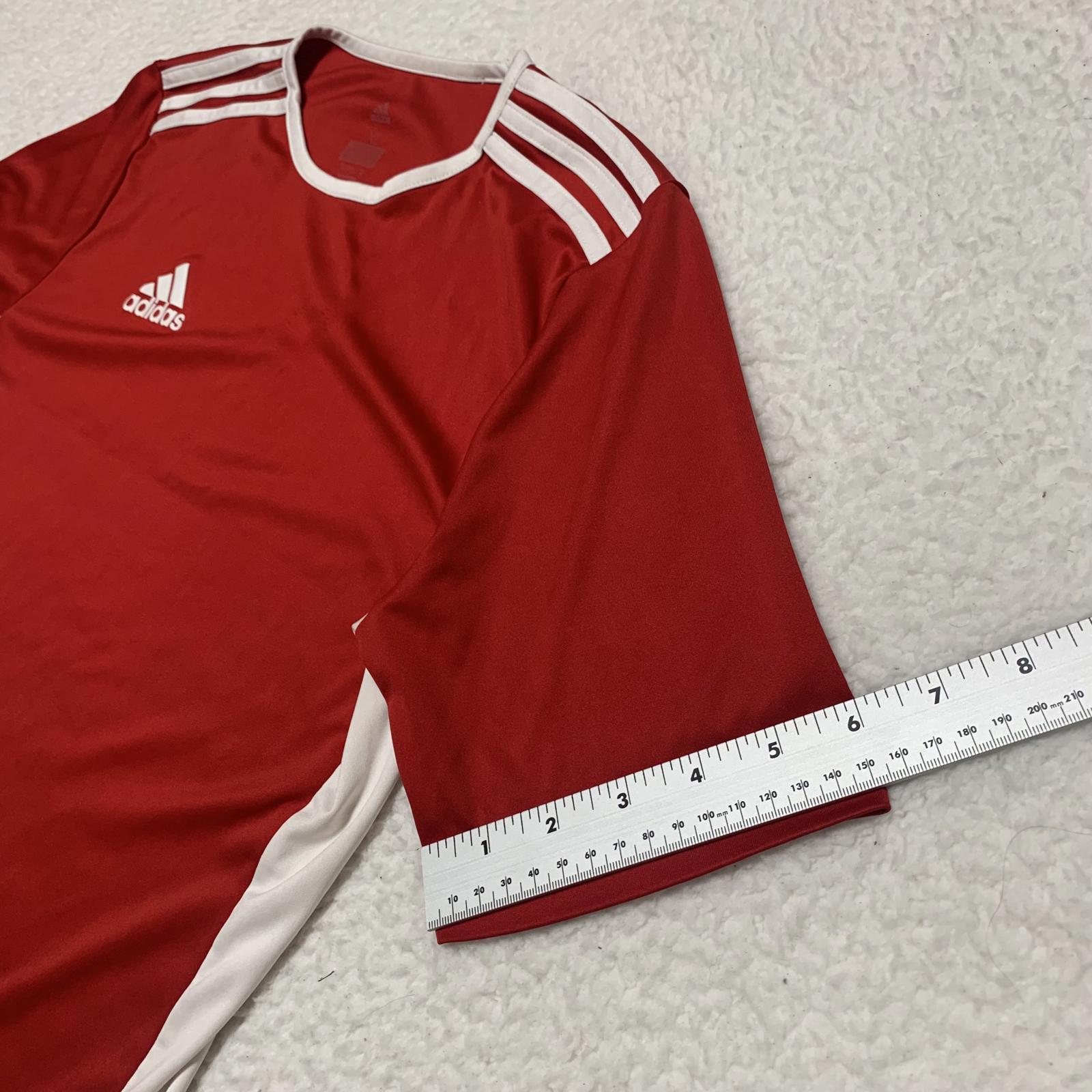 Camiseta de fútbol unisex para niños Adidas, talla extragrande, color rojo Clima Cool