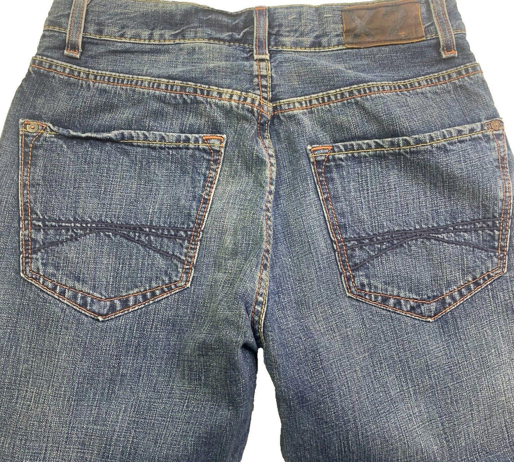 Vaqueros de mezclilla de calidad X2 para hombre, talla W31 L30, corte de bota azul