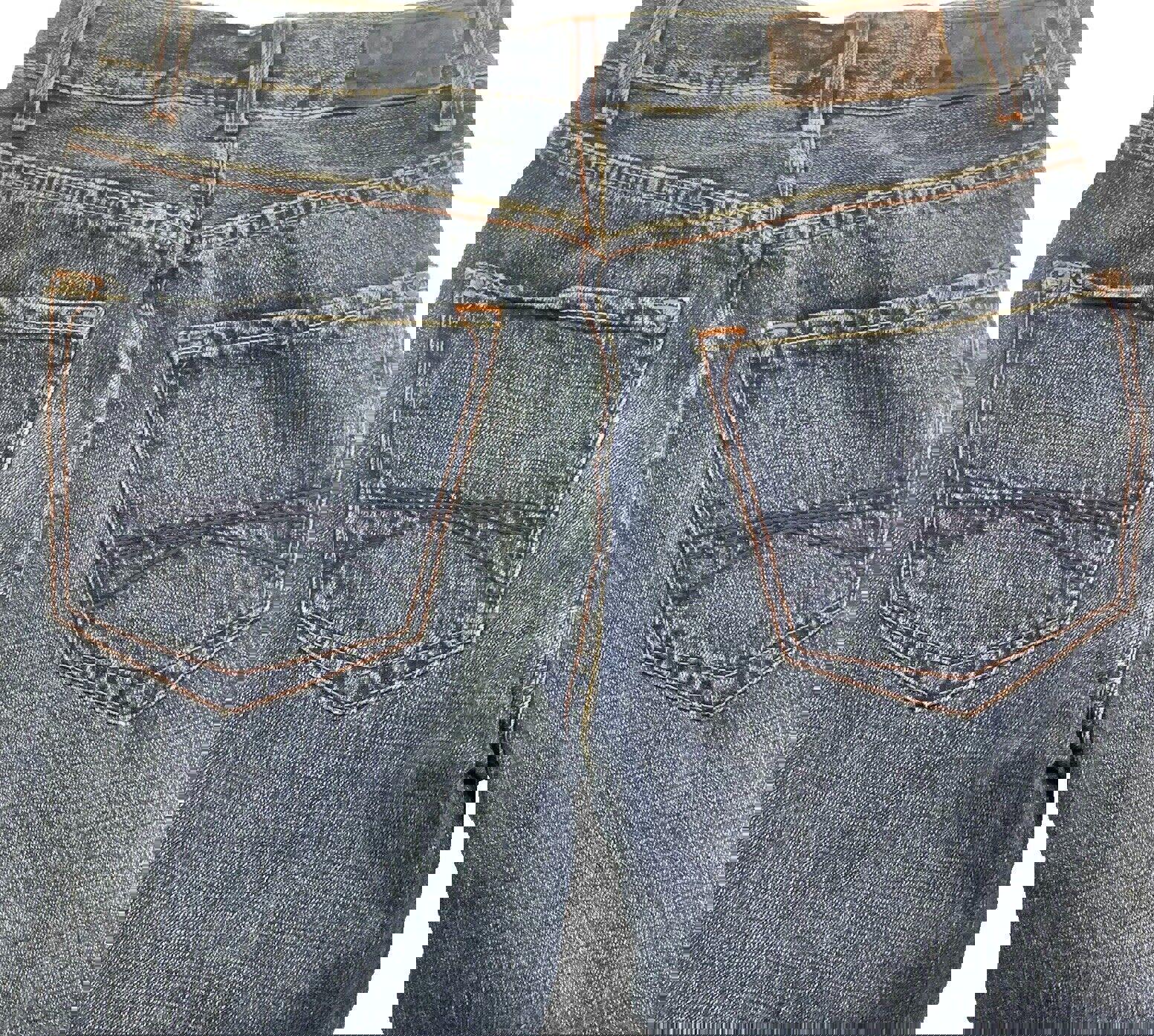 Vaqueros de mezclilla de calidad X2 para hombre, talla W31 L30, corte de bota azul