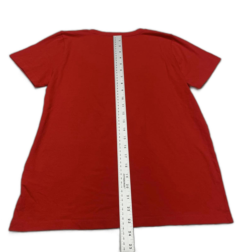 Camiseta de coleccionista con corazón de leopardo rojo de J.Crew, talla mediana para mujer