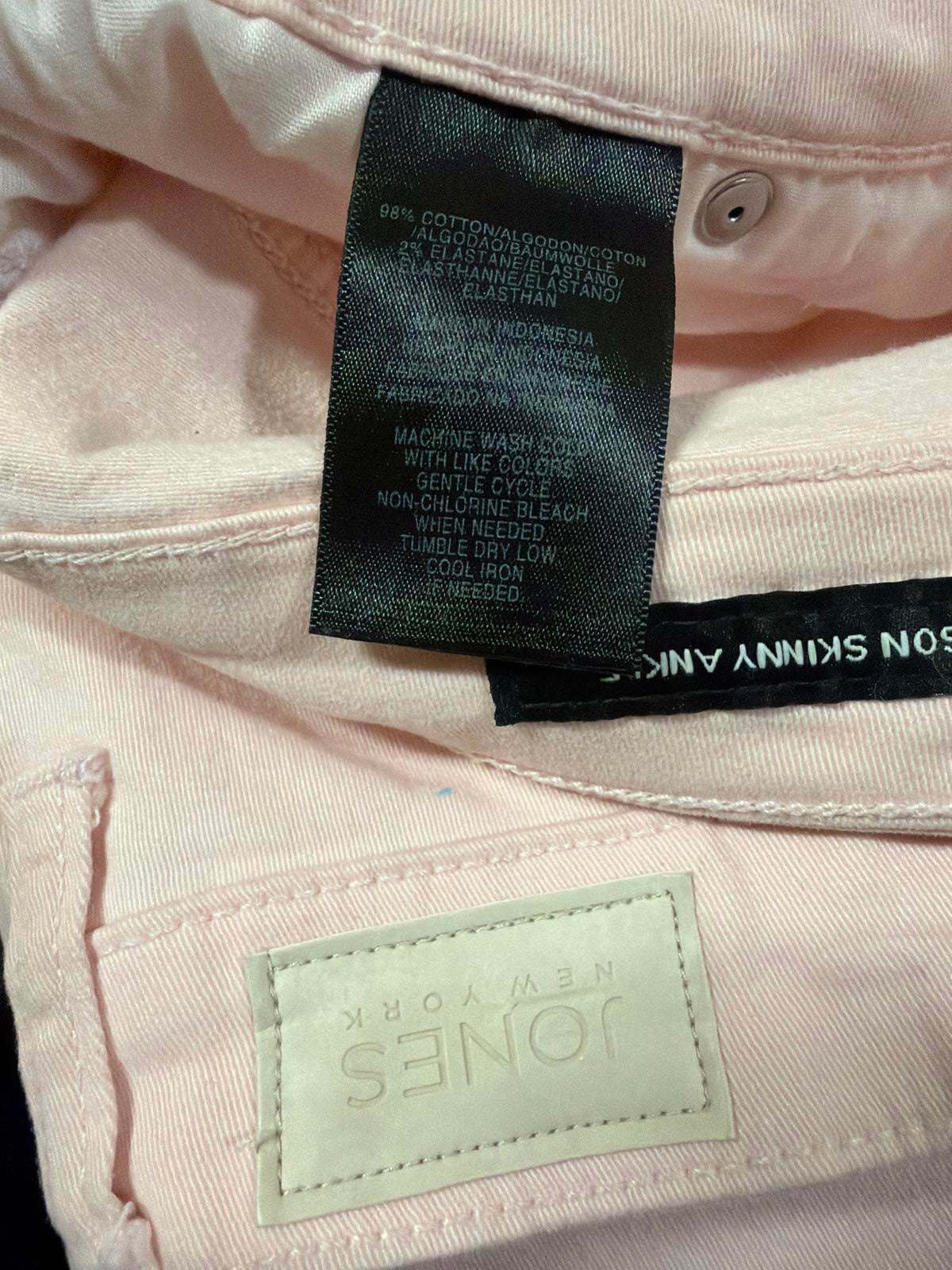 Jones New York Women's Size 10 Light Pink Madison Skinny Stretch Jeans W30.5x27L