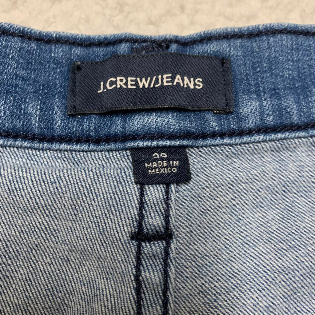 Shorts vaqueros de cintura alta con botones y bragueta de J. Crew para mujer, talla 29