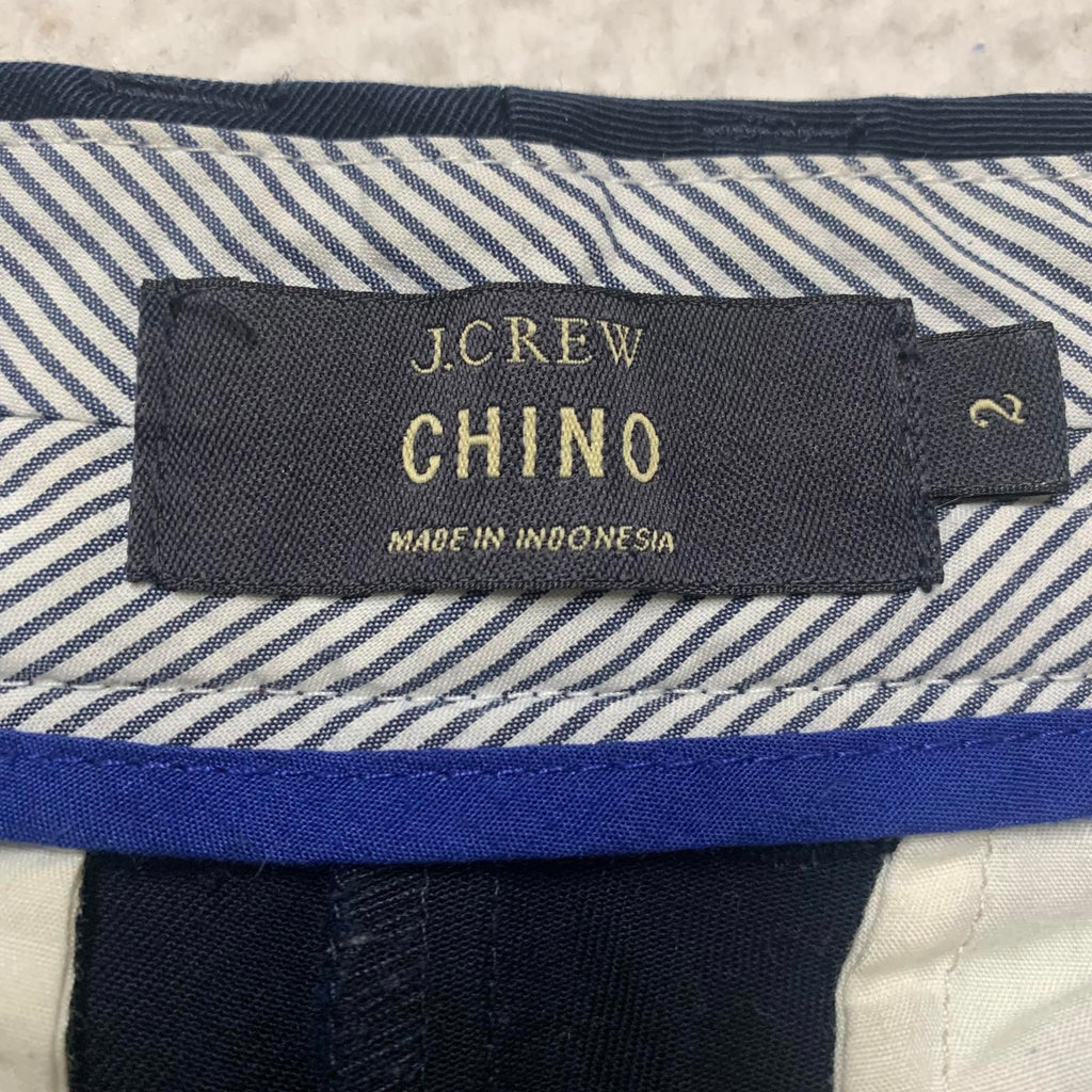 Pantalones cortos chinos J.Crew para mujer, talla 2, azul marino, ancho 30,5, algodón