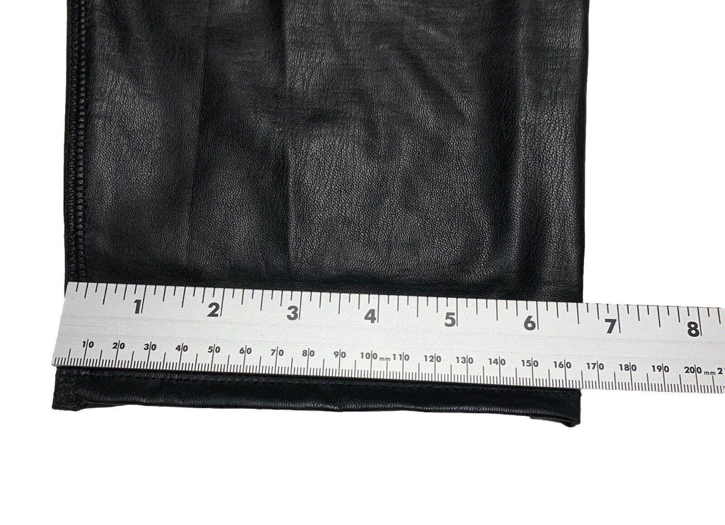 Pantalones de mujer Ashley Stewart, talla 26/28, piel sintética negra