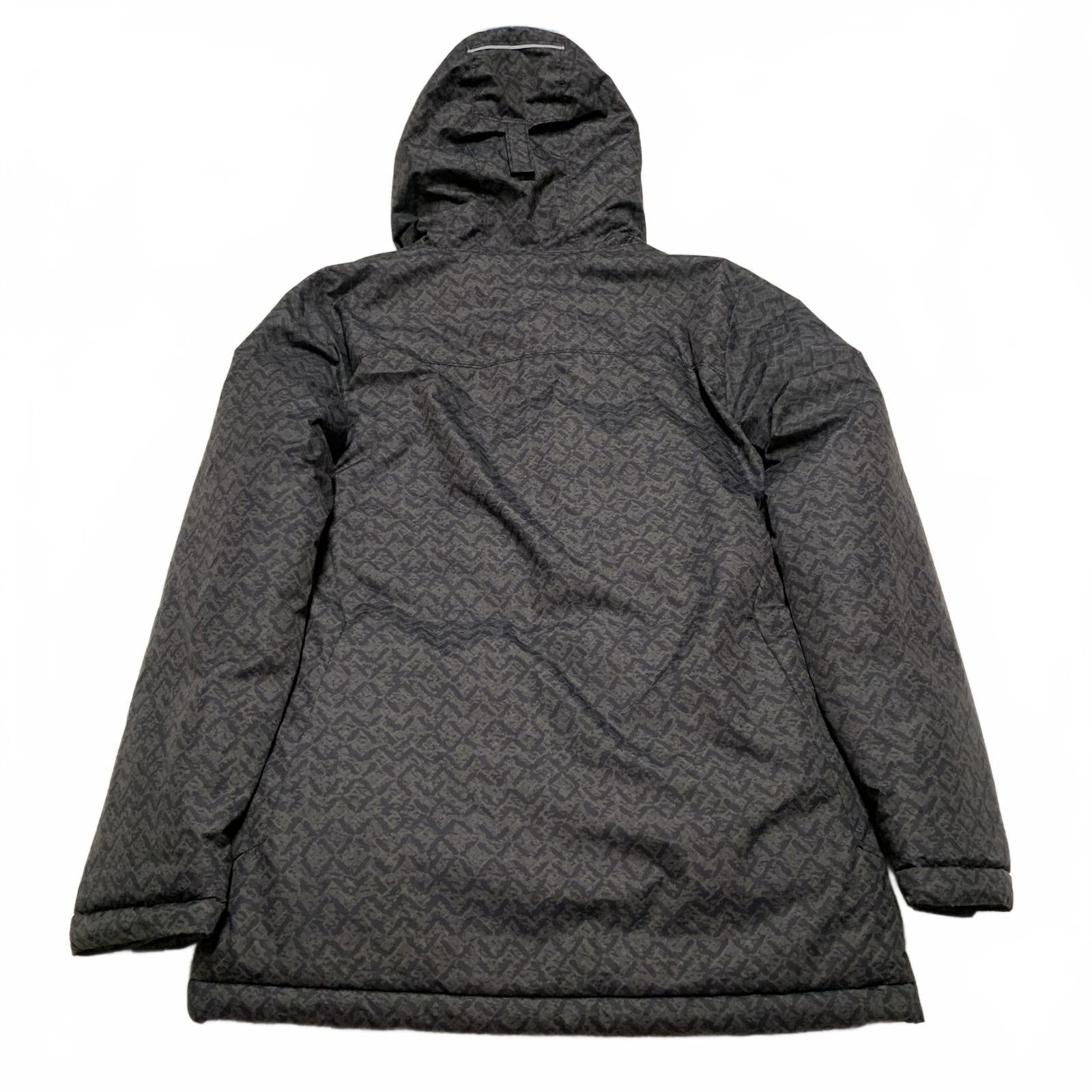 Chaqueta aislante con capucha y color negro y naranja de Columbia, talla grande para hombre