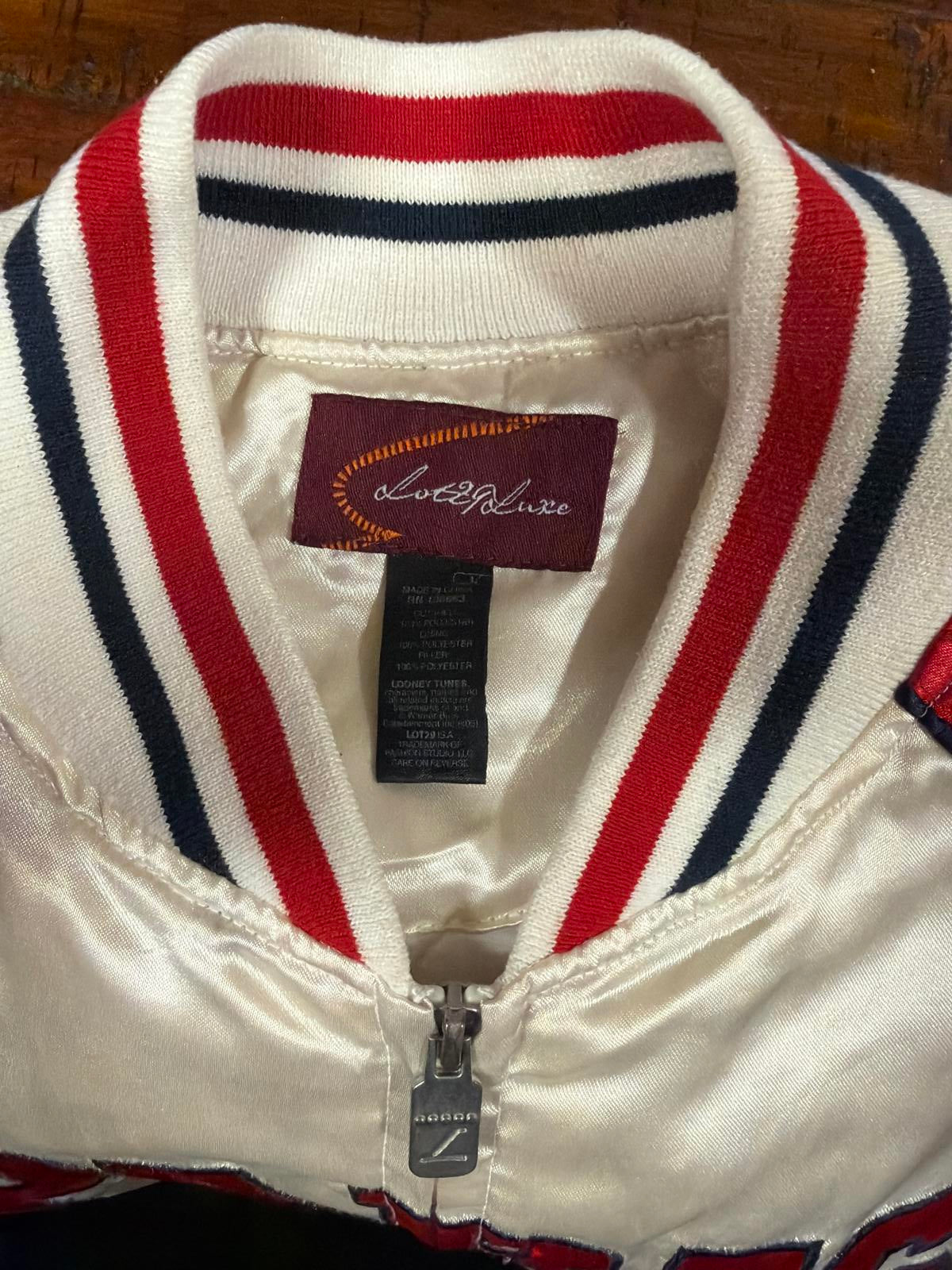 VTG Lot29 Tweety Paris Bomber Women's L Y2K Satin