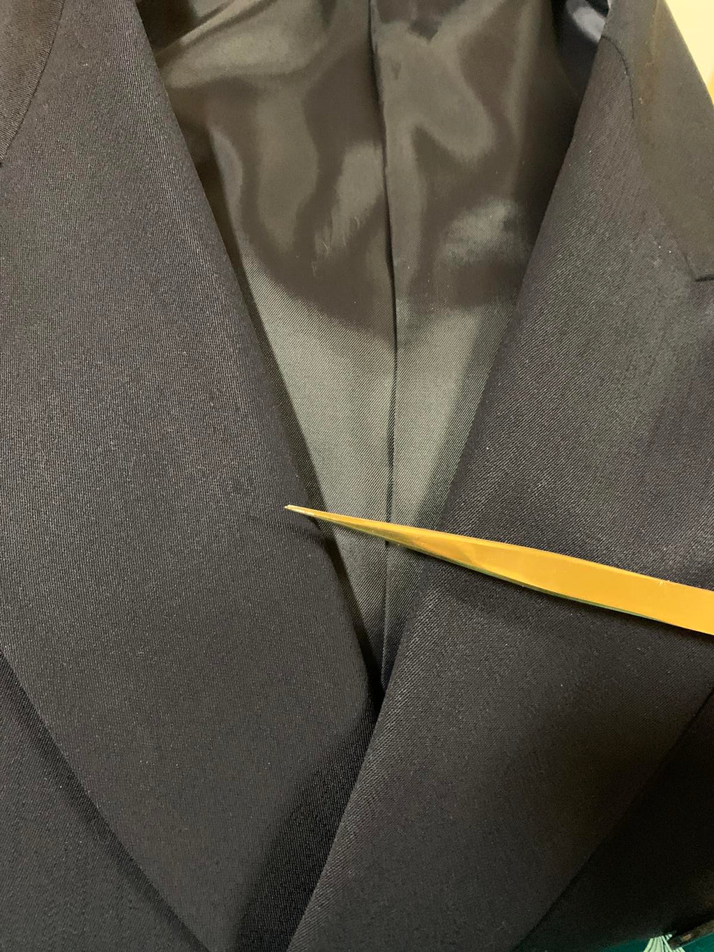 Golden Fil Men's Navy Blue Two-Piece Suit Blazer