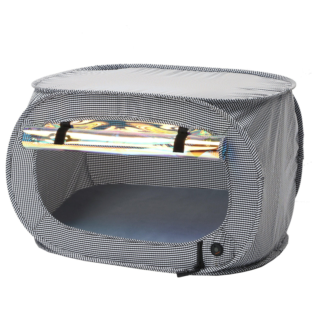Jaula de viaje plegable con cable calefactor eléctrico "Enterlude" para mascotas de Pet Life