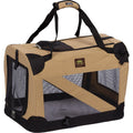 Jaula para perros Pet Life ® '360° Vista View' con cremallera, plegable, suave, duradera y con marco de metal