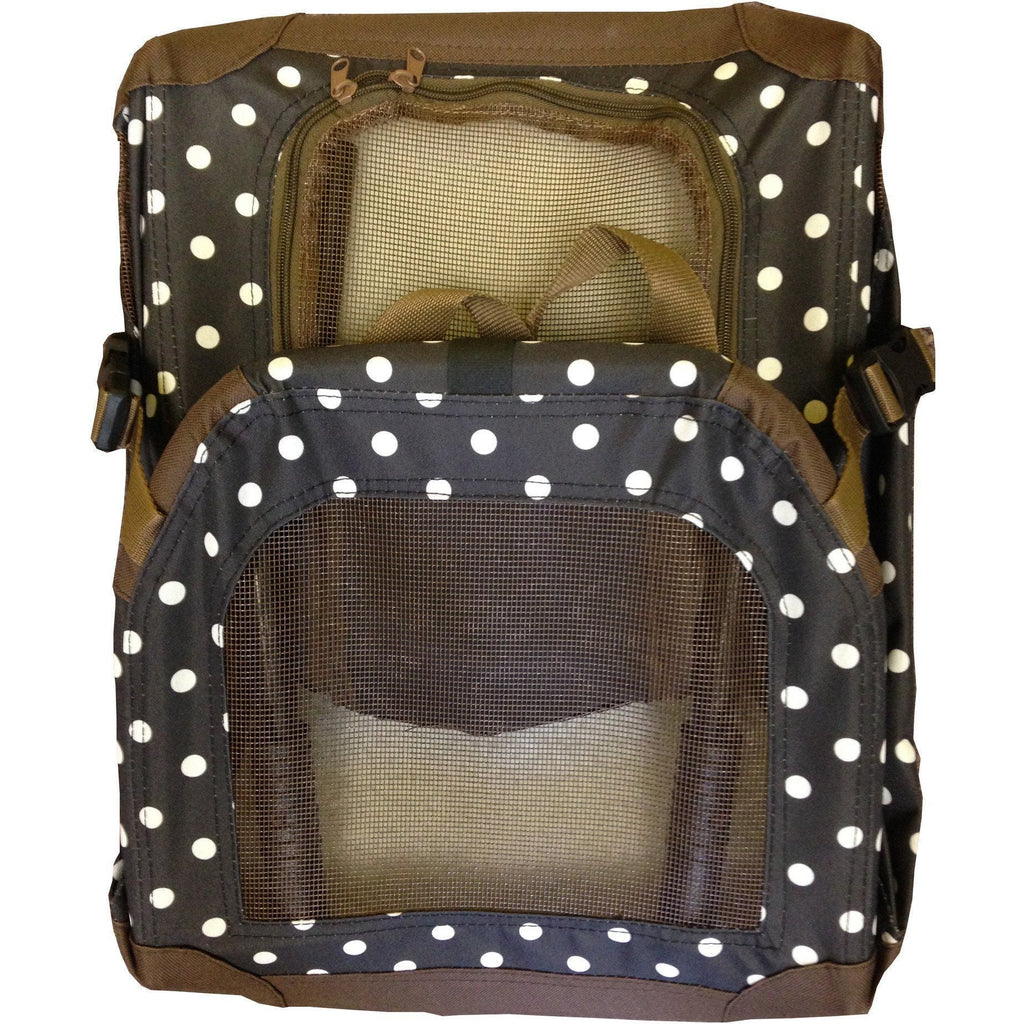 Pet Life ® '360° Vista View' Zippered Soft Folding Collapsible Durable Metal Framed Pet Dog Crate House Carrier