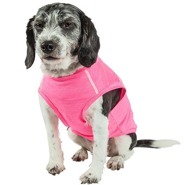 Pet Life ® Active 'Aero-Pawlse' Quick-Dry and 4-Way-Stretch Yoga Fitness Dog T-Shirt Tank Top