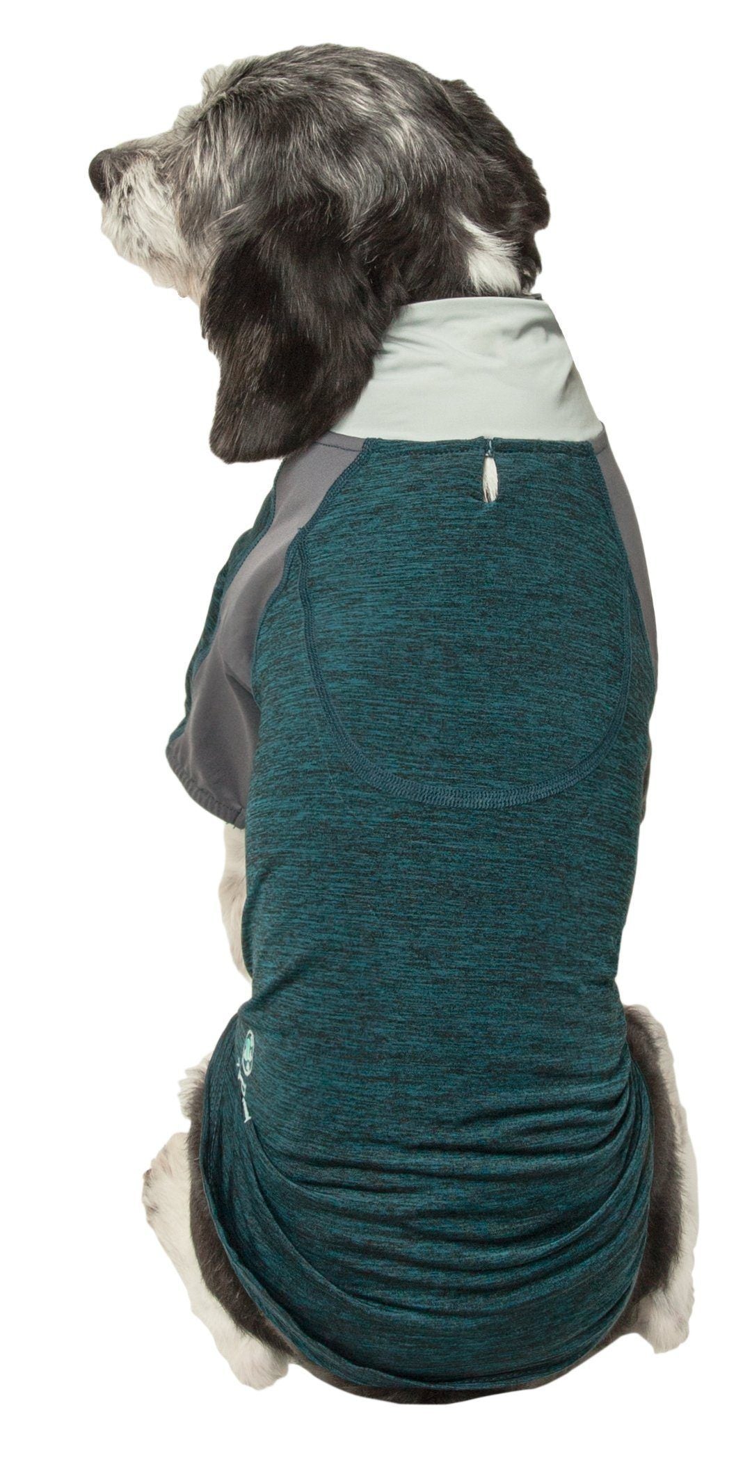 Camiseta de manga larga para perro Pet Life® Active 'Chewitt Wagassy', elástica en 4 direcciones, para yoga y fitness