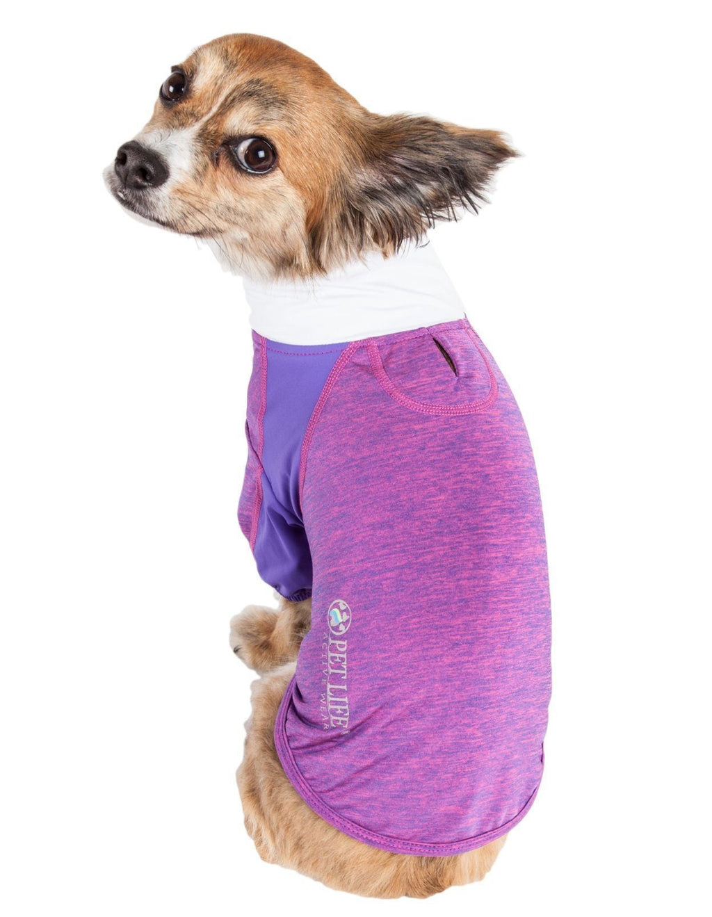 Camiseta de manga larga para perro Pet Life® Active 'Chewitt Wagassy', elástica en 4 direcciones, para yoga y fitness