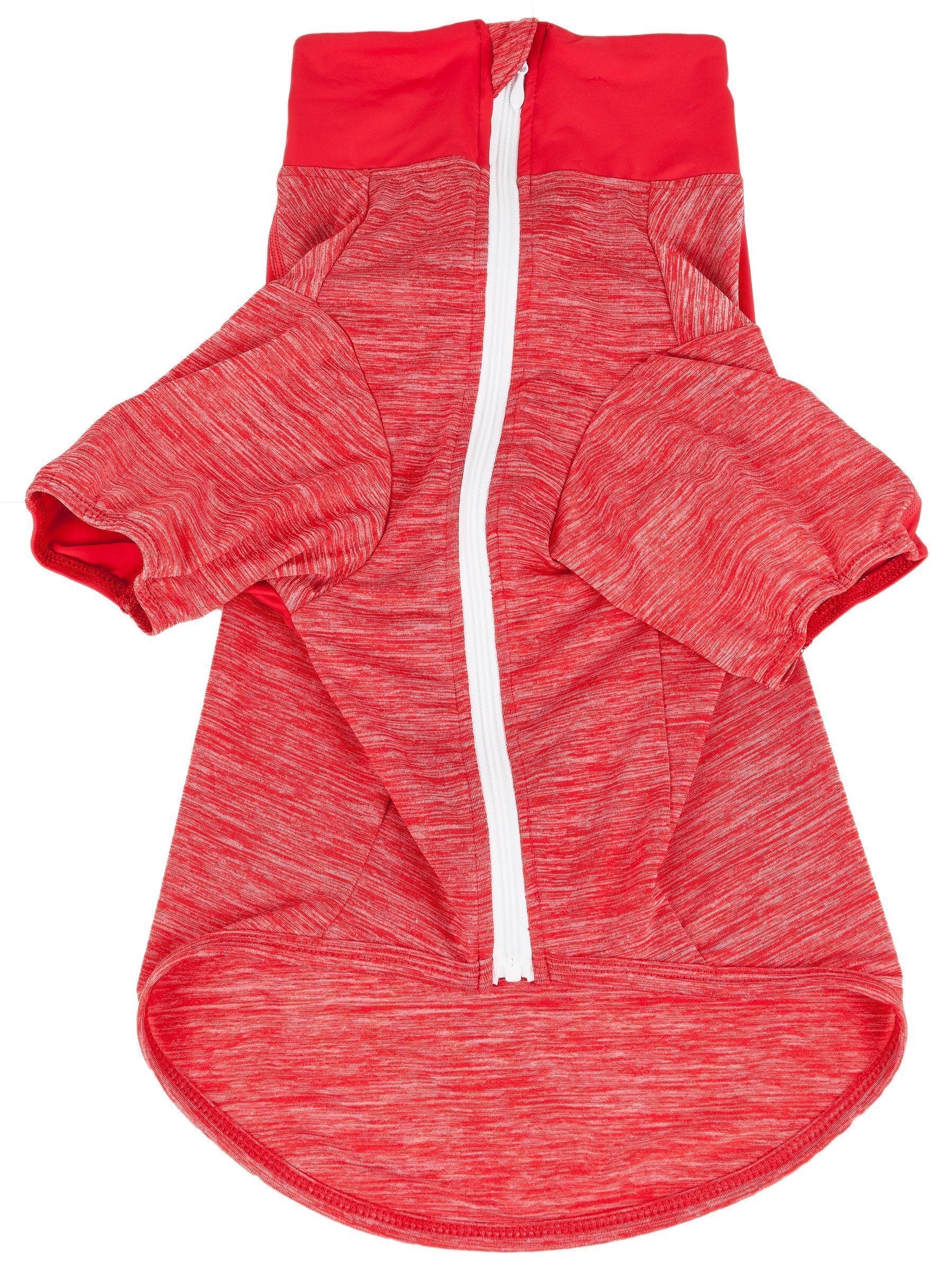 Camiseta de manga larga para perro Pet Life® Active 'Chewitt Wagassy', elástica en 4 direcciones, para yoga y fitness