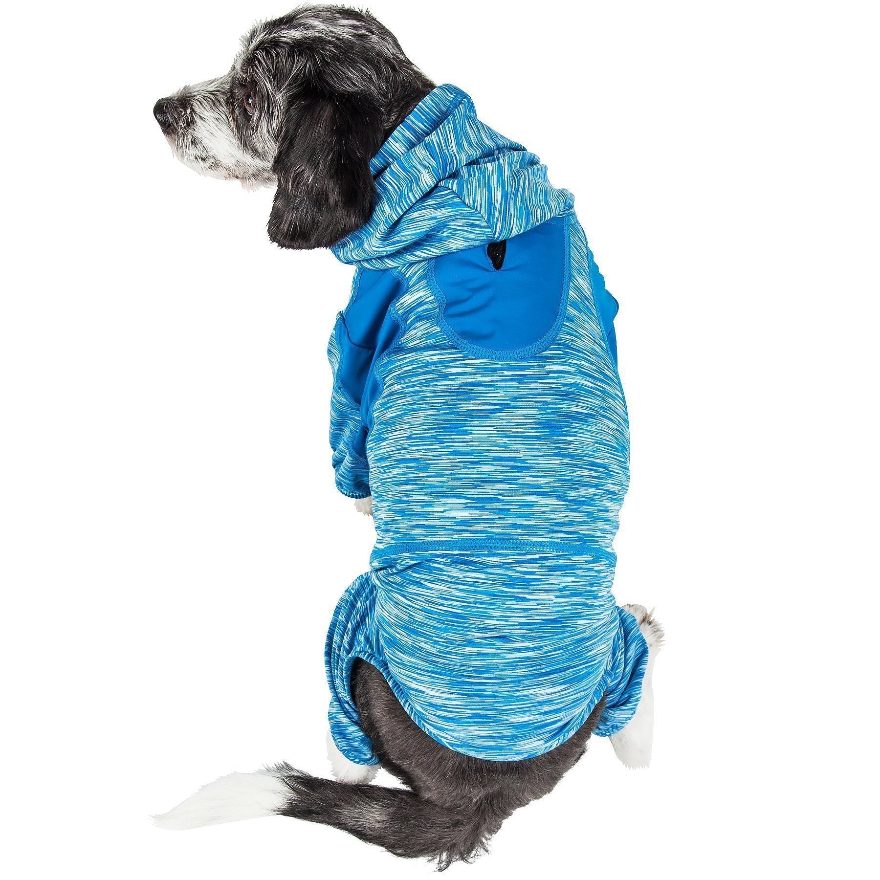 Pet Life ® Active 'Downward Dog' 4-Way-Stretch Fitness Yoga Dog Tracksuit Hoodie