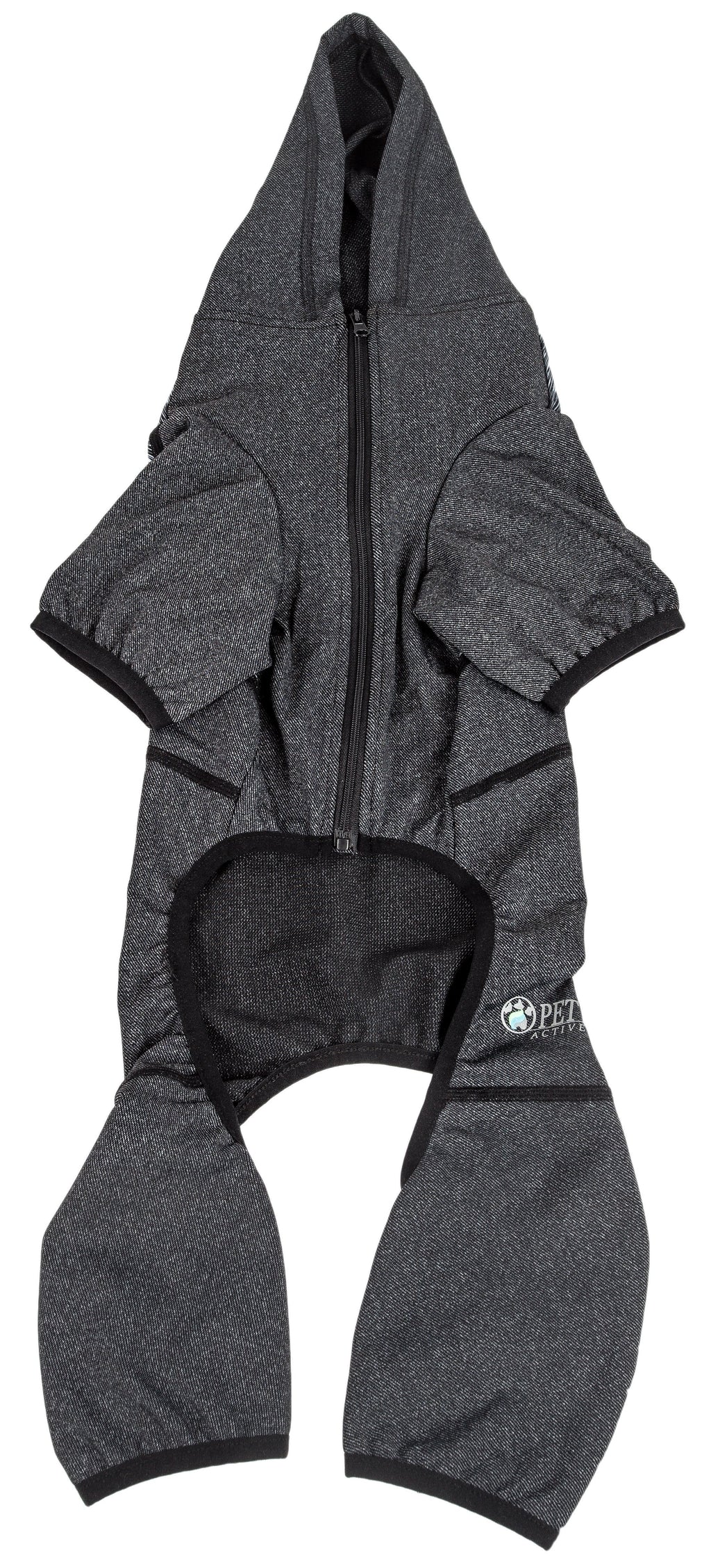 Pet Life ® Active 'Pawsterity' Mediumweight 4-Way-Stretch Yoga Fitness Dog Tracksuit Hoodie
