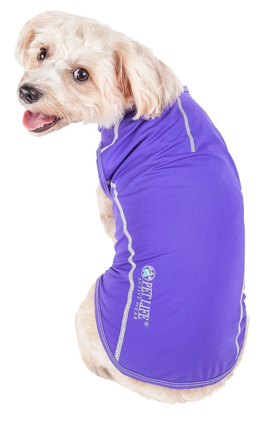 Pet Life ®  Active 'Racerbark' 4-Way-Stretch Yoga Fitness Dog T-Shirt Tank Top