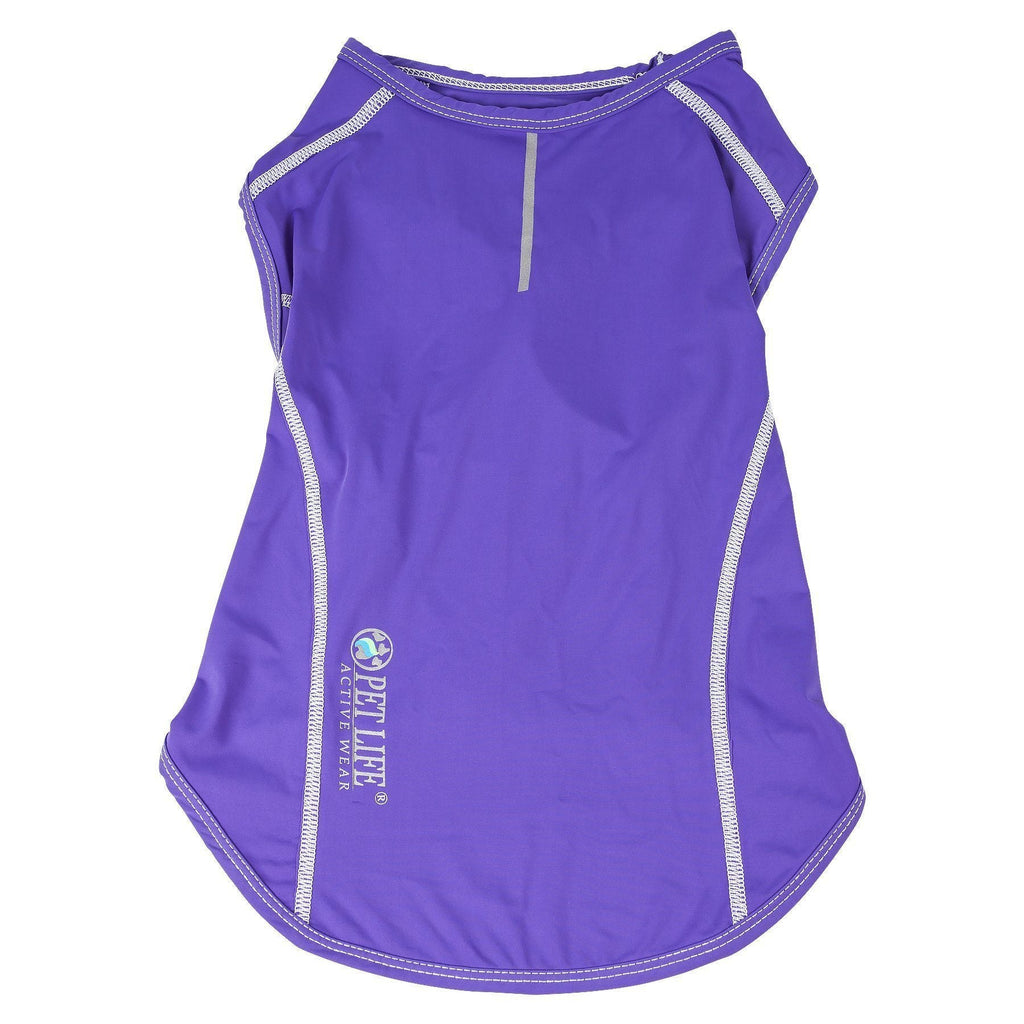 Pet Life ®  Active 'Racerbark' 4-Way-Stretch Yoga Fitness Dog T-Shirt Tank Top