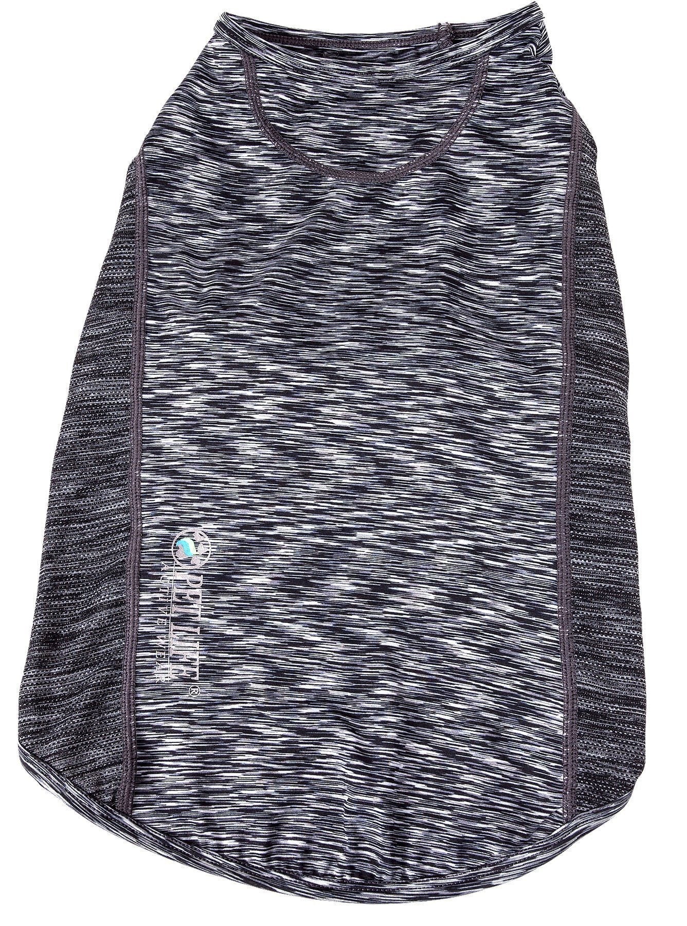 Pet Life ® Active 'Warf Speed' Heathered Ultra-Stretch Yoga Fitness Dog T-Shirt