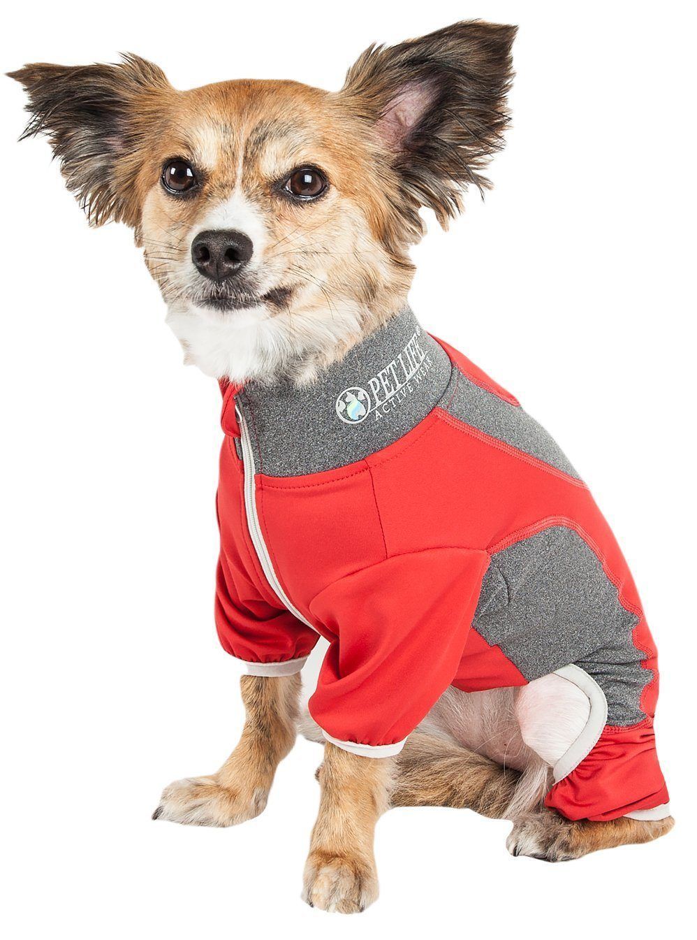Pet Life ® Active 'Warm-Pup' Stretchy and Quick-Drying Fitness Dog Yoga Warm-Up Tracksuit