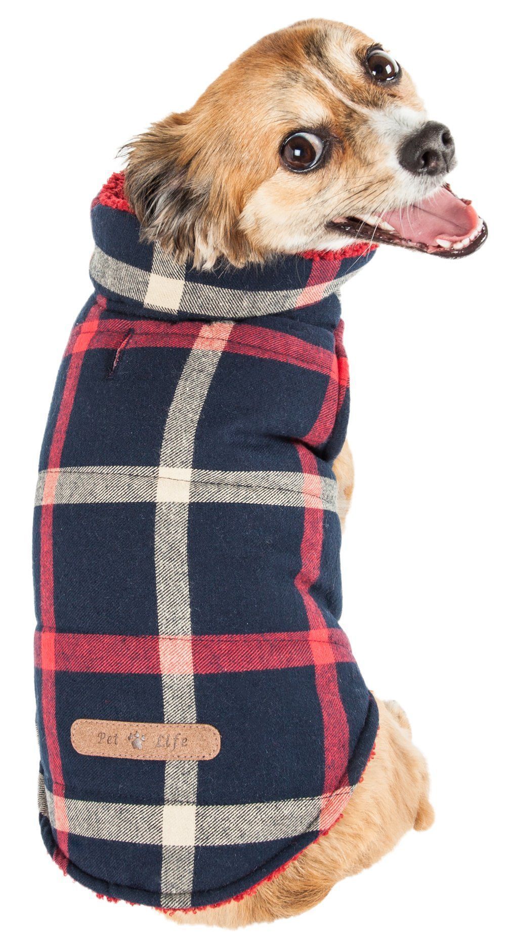 Pet Life ®  'Allegiance' Classical Insulated Plaid Fashion Dog Jacket