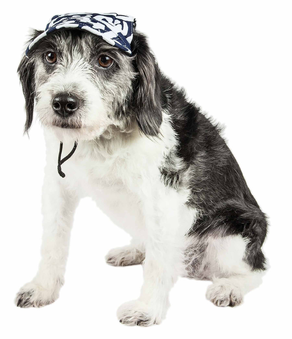 Pet Life ®  'Bone Cappa' Graffiti Sculptured Uv Protectant Adjustable Fashion Dog Hat Cap
