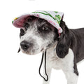 Gorra ajustable para perro Pet Life® 'Botanic Bark' con protección UV y diseño floral