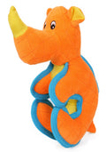 Juguete de peluche de nailon animado con chirriador para perros Pet Life ® 'Dino-Funimal'