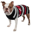 Suéter para perro con cuello alto, acanalado y rayas con estampado de Pet Life ®