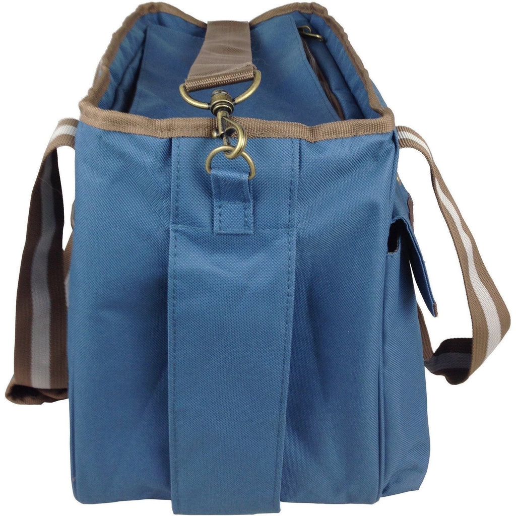 Pet Life ® Dual Snap Pocketed Fashion Designer Canvas Travel Pet Dog Carrier