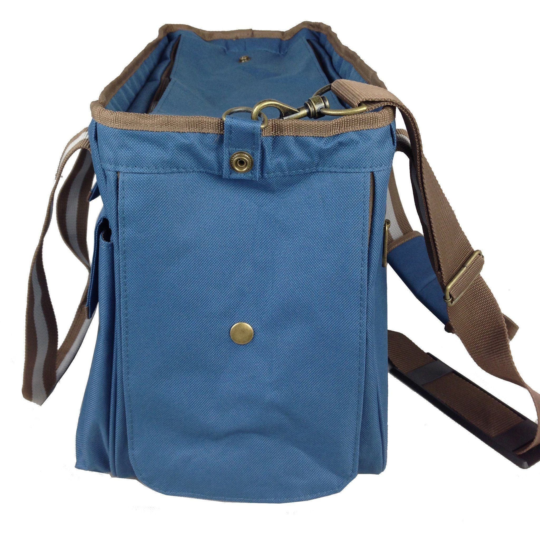 Pet Life ® Dual Snap Pocketed Fashion Designer Canvas Travel Pet Dog Carrier