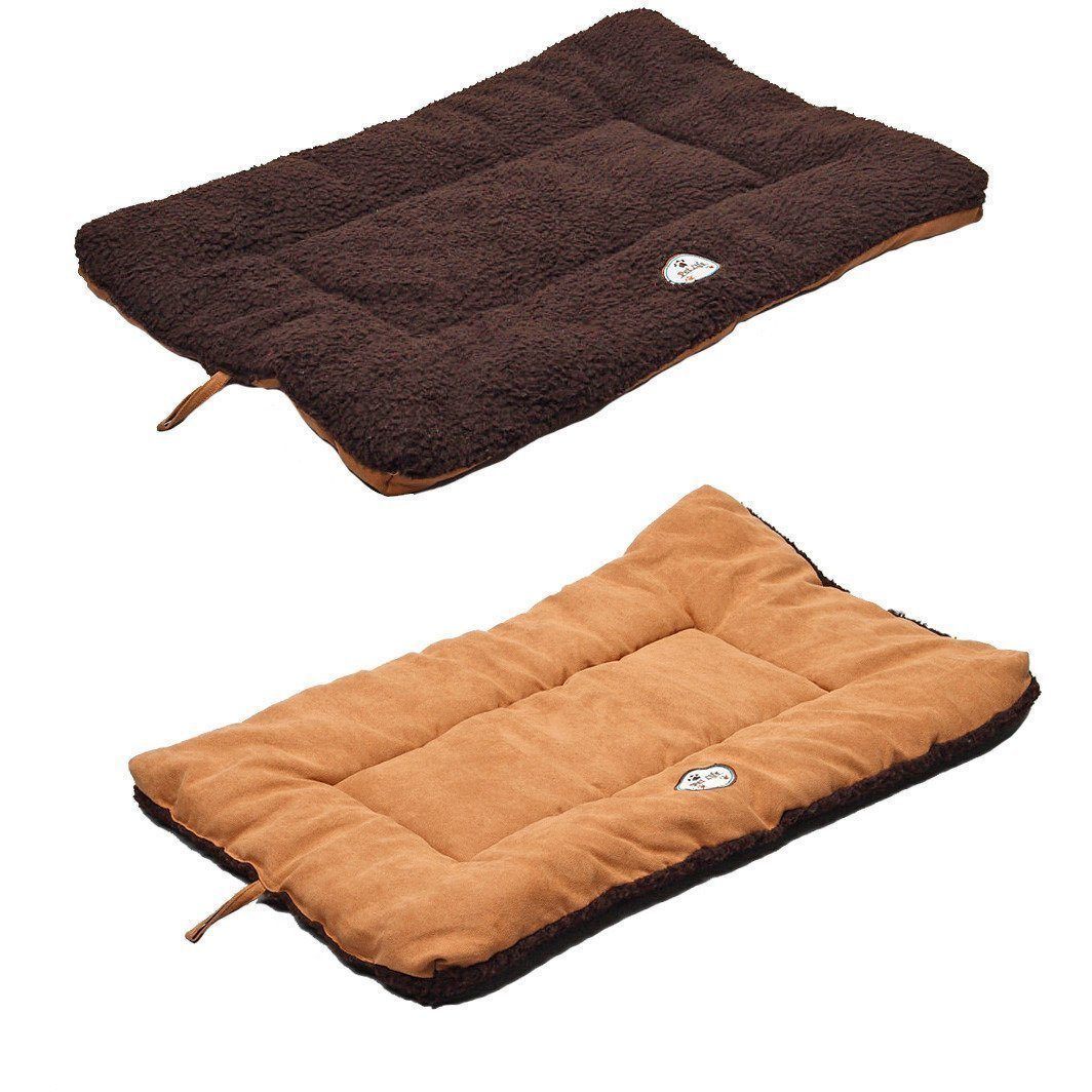 Colchoneta reversible para cama de perro Pet Life ® 'Eco-Paw', ecológica, reciclable y de diseño moderno, hecha de relleno de poliéster.