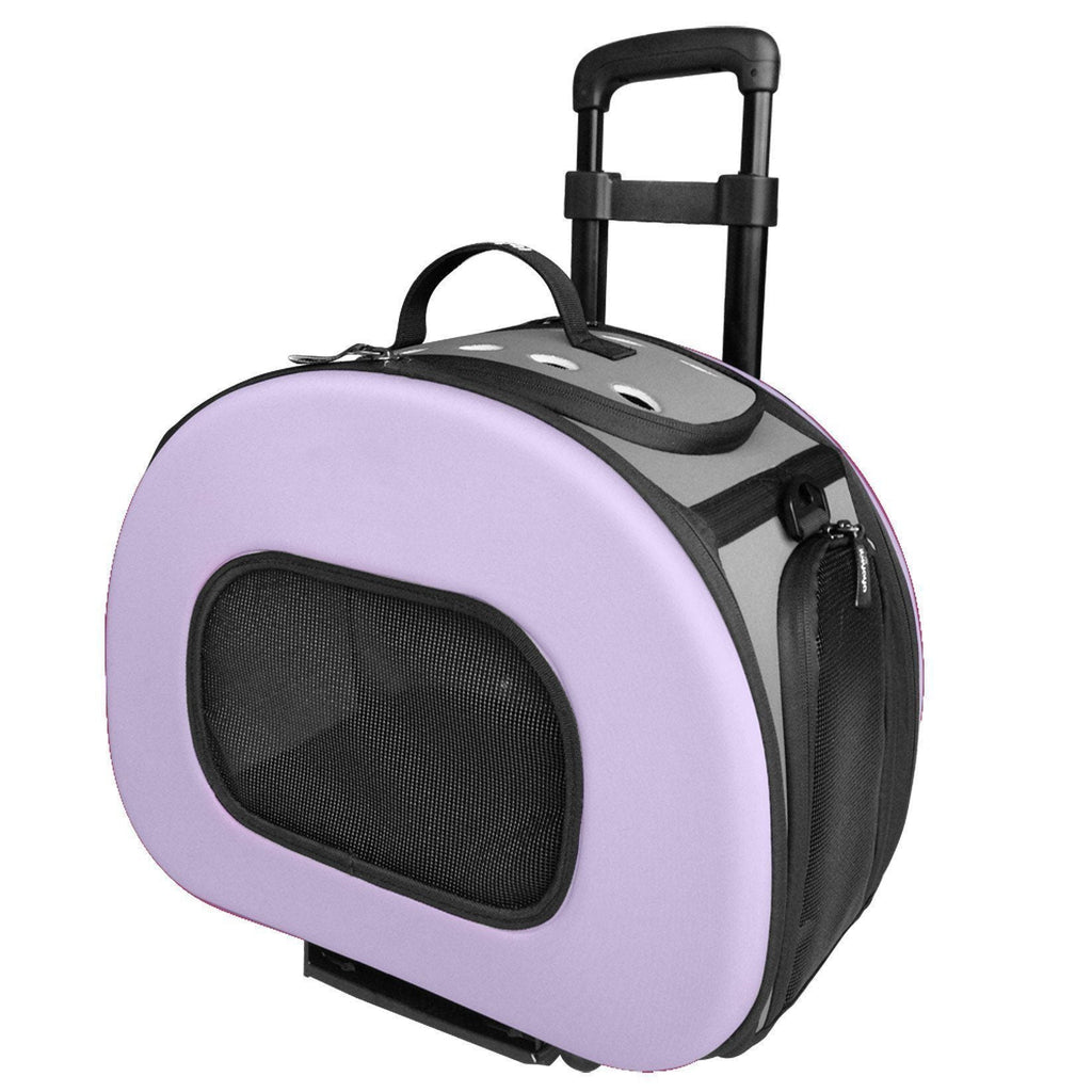 Jaula para perros de viaje plegable, resistente y moderna, con ruedas, 2 en 1, aprobada por aerolíneas, "Final Destination" de Pet Life®