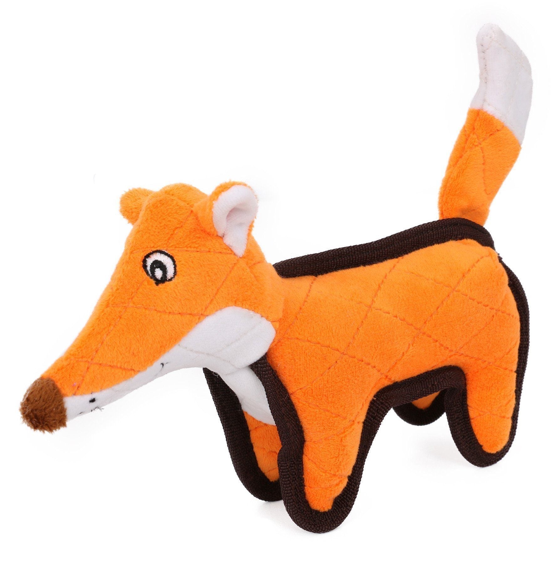 Juguete de peluche para perro con chirriador acolchado de nailon animado "Foxy-Tail" de Pet Life ®