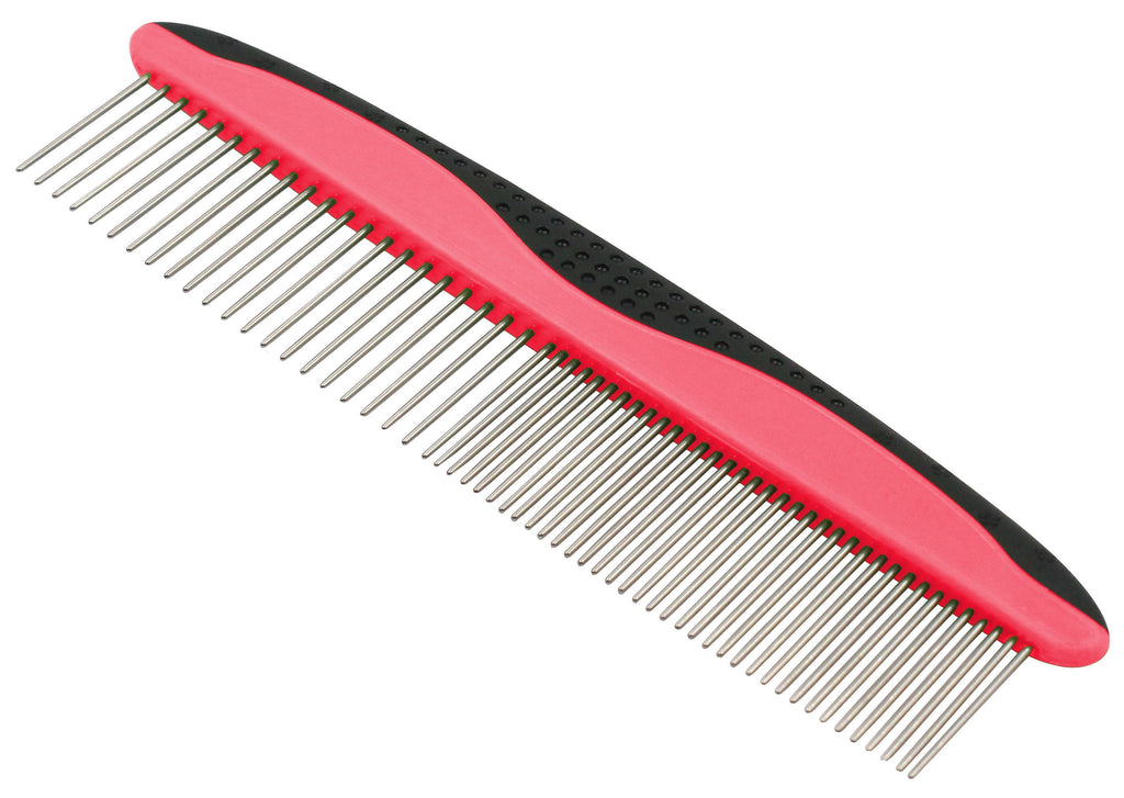 Peine para mascotas con dientes anchos y estrechos Grip Ease de Pet Life®