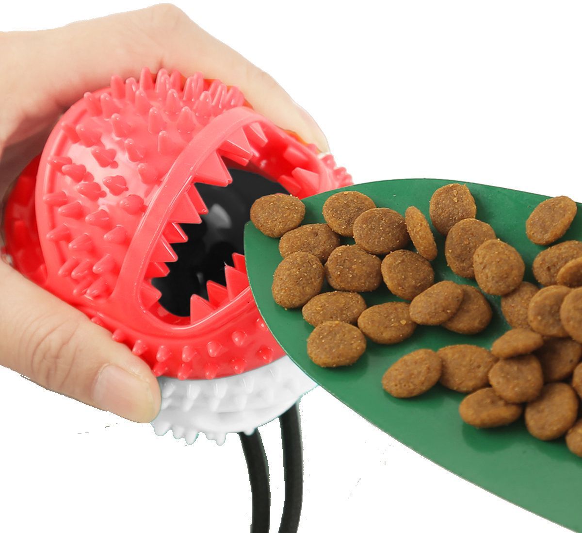 Juguete para perros con ventosa y forma de bola dispensadora de golosinas 'Grip N' Play' de Pet Life ®