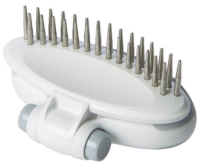 Rastrillo giratorio de viaje de dos hileras para el cuidado del subpelo de mascotas 'Gyrater' de Pet Life ®