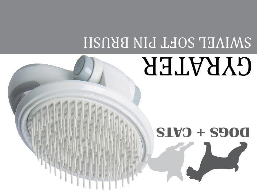 Pet Life ® 'Gyrater' Swivel Travel Soft Grooming Pet Pin Brush