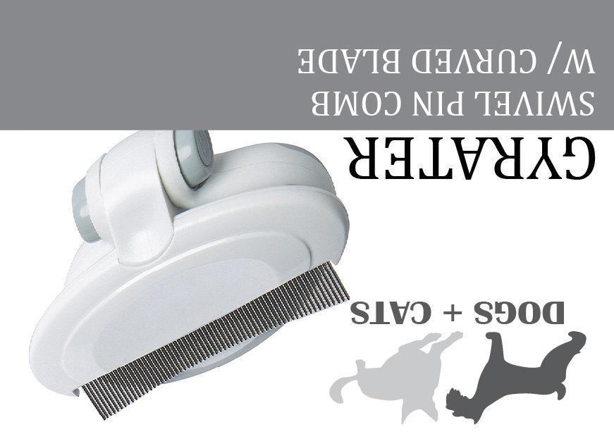 Peine de viaje curvo y giratorio para el cuidado de mascotas Pet Life ® 'Gyrater'