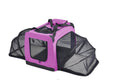 Jaula para perros Pet Life® 'Hounda Accordion' con marco de metal, plegable, de doble cara y expandible