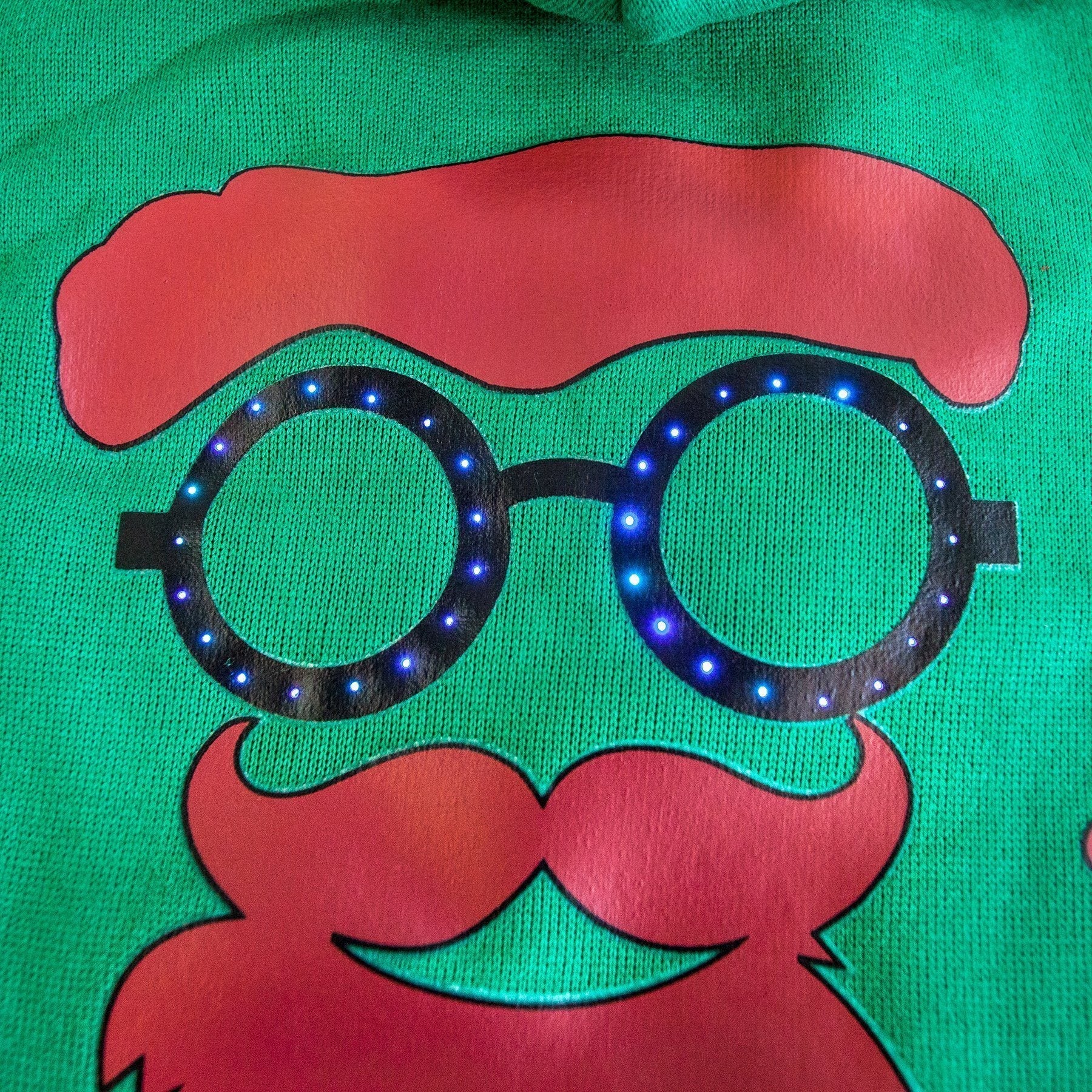 Pet Life ® LED Lighting 'Cool Santa Shades' Hooded Dog Costume Sweater w/ Included Batteries