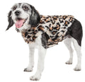 Abrigo de piel de visón para perro con estampado de leopardo deslumbrante Luxe 'Lab-Pard' de Pet Life ®
