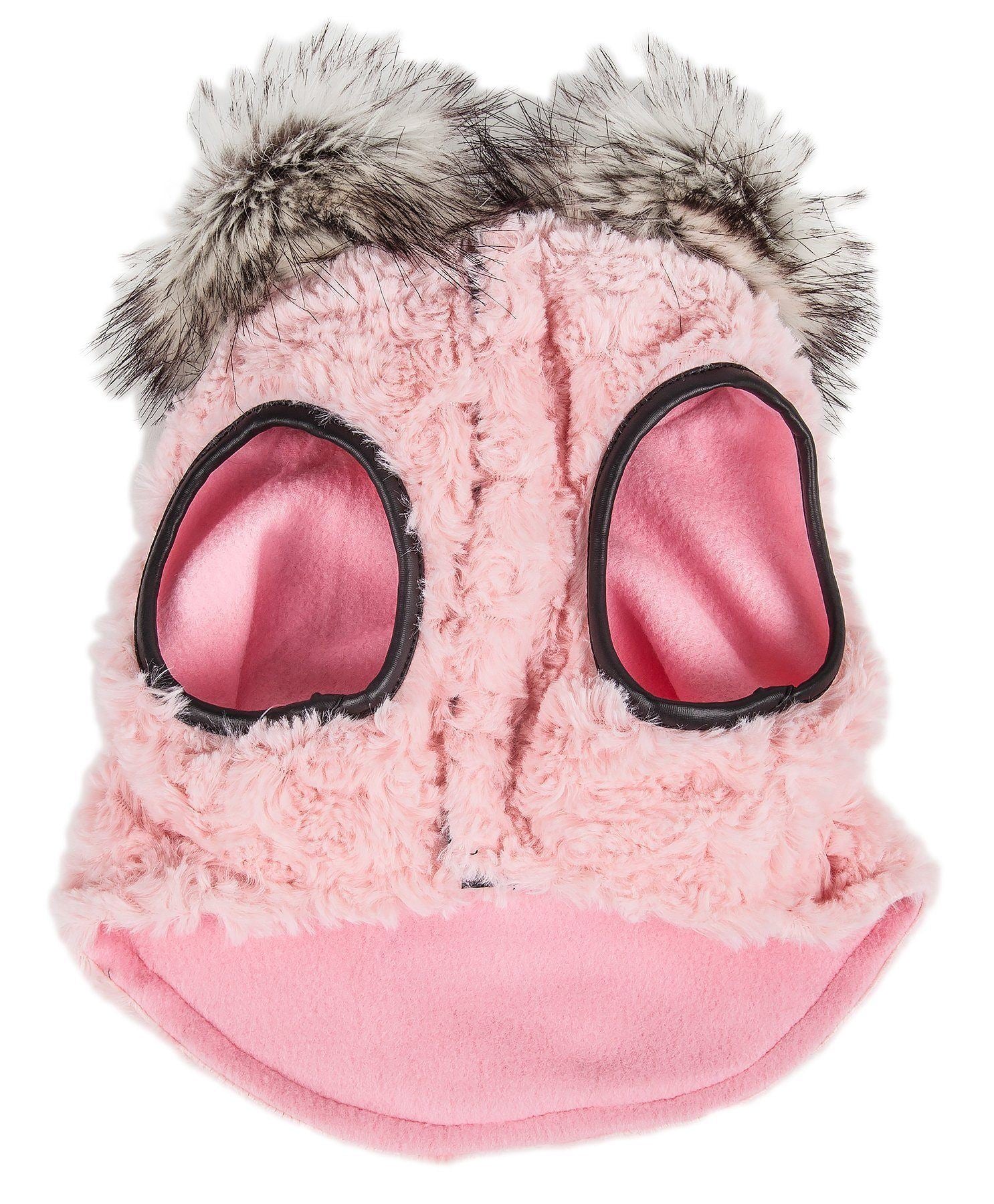 Pet Life ®  Luxe 'Pinkachew' Charming Fashion Mink Fur Dog Coat