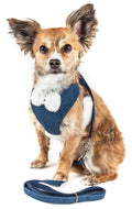 Arnés y correa ajustables 2 en 1 para perros Pet Life ® Luxe 'Pom Draper'