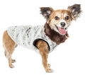 Abrigo de piel de diseño para perros Pet Life ® Luxe 'Purrlage' Pelage