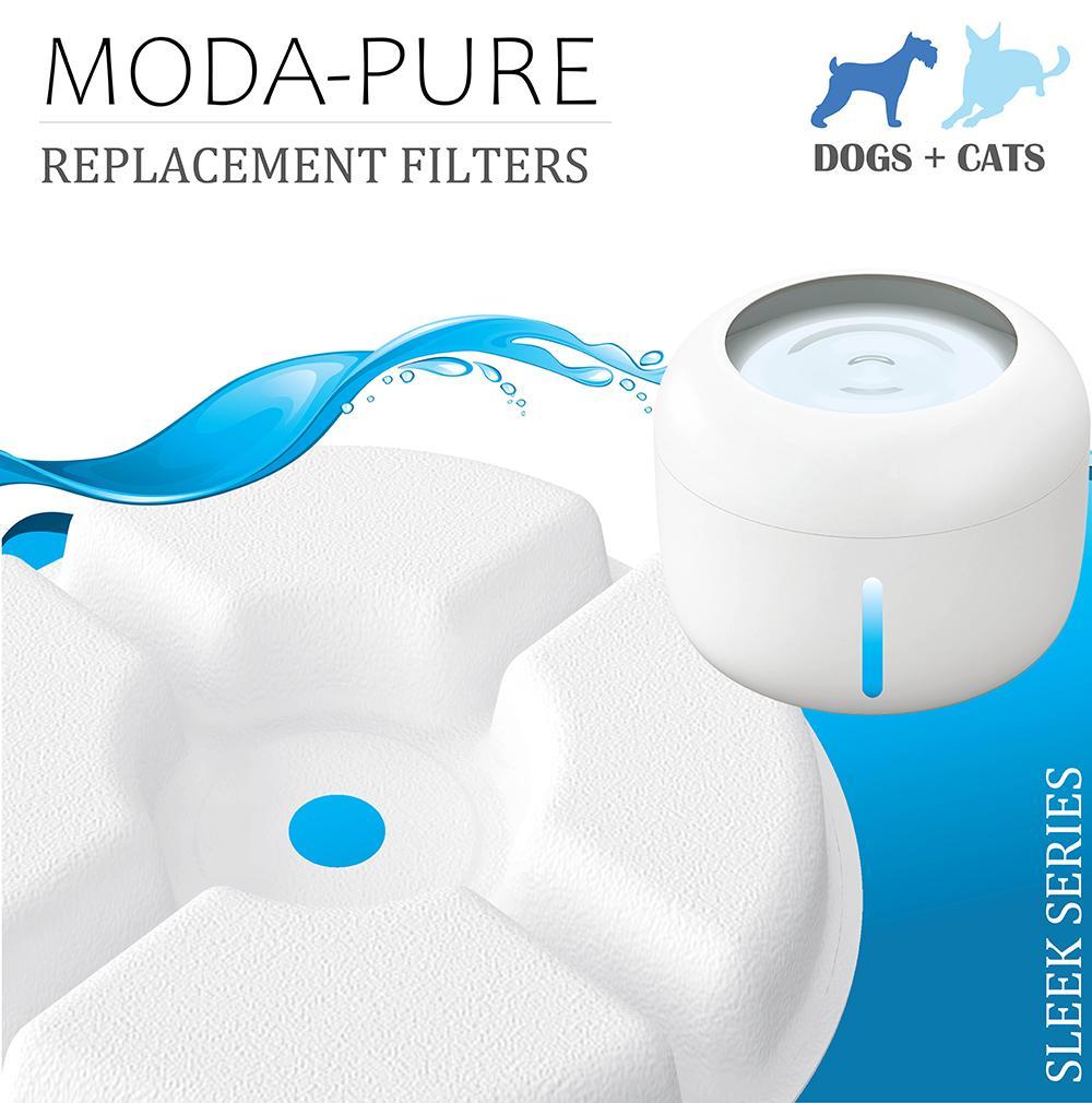 Fuente filtrada para perros y gatos Pet Life® 'Moda-Pure' - Filtros de repuesto - Paquete de 3