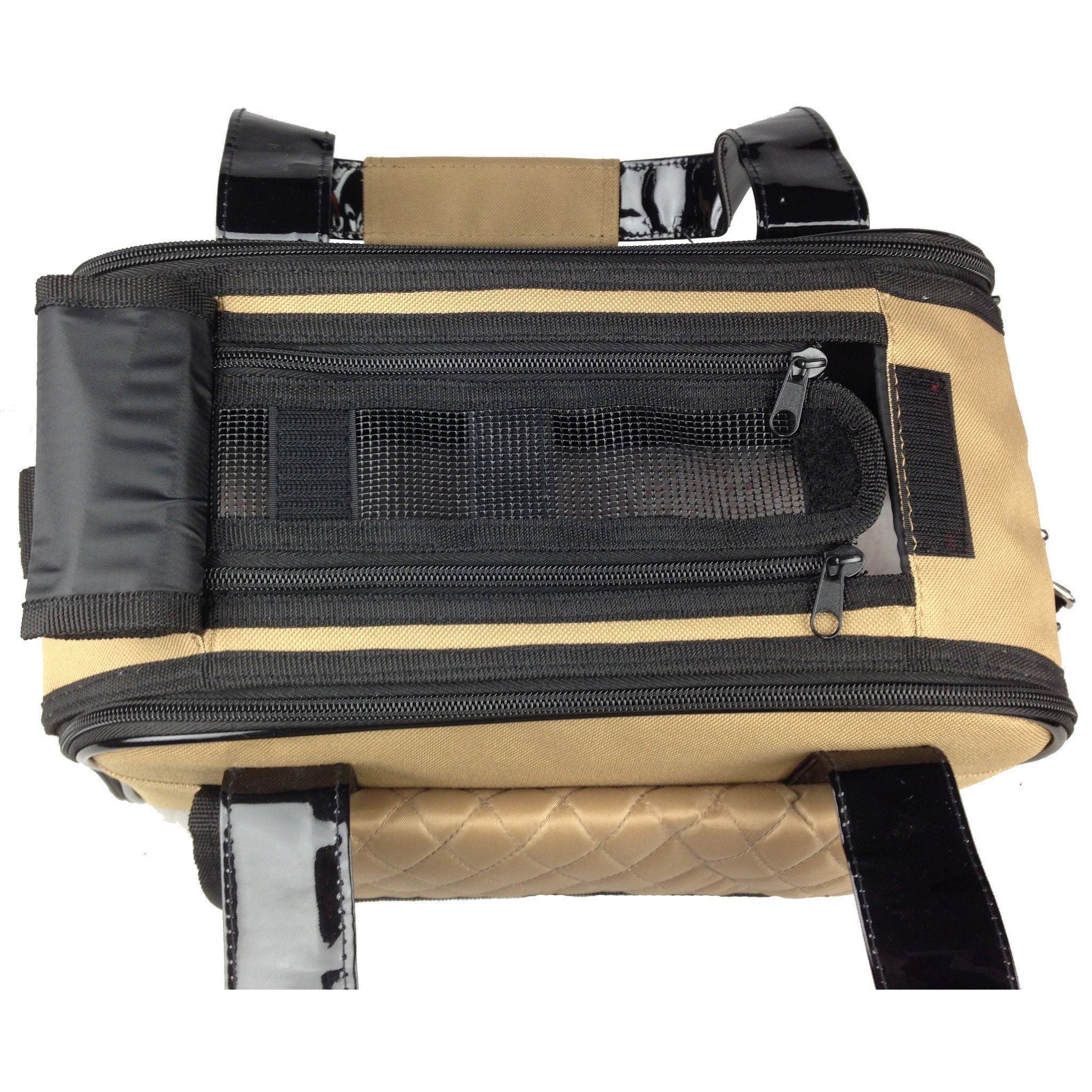 Pet Life ® Mystique Airline Approved Fashion Designer Travel Pet Dog Carrier w/ Pouch