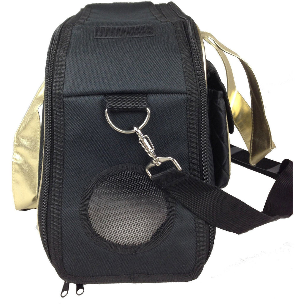 Pet Life ® Mystique Airline Approved Fashion Designer Travel Pet Dog Carrier w/ Pouch