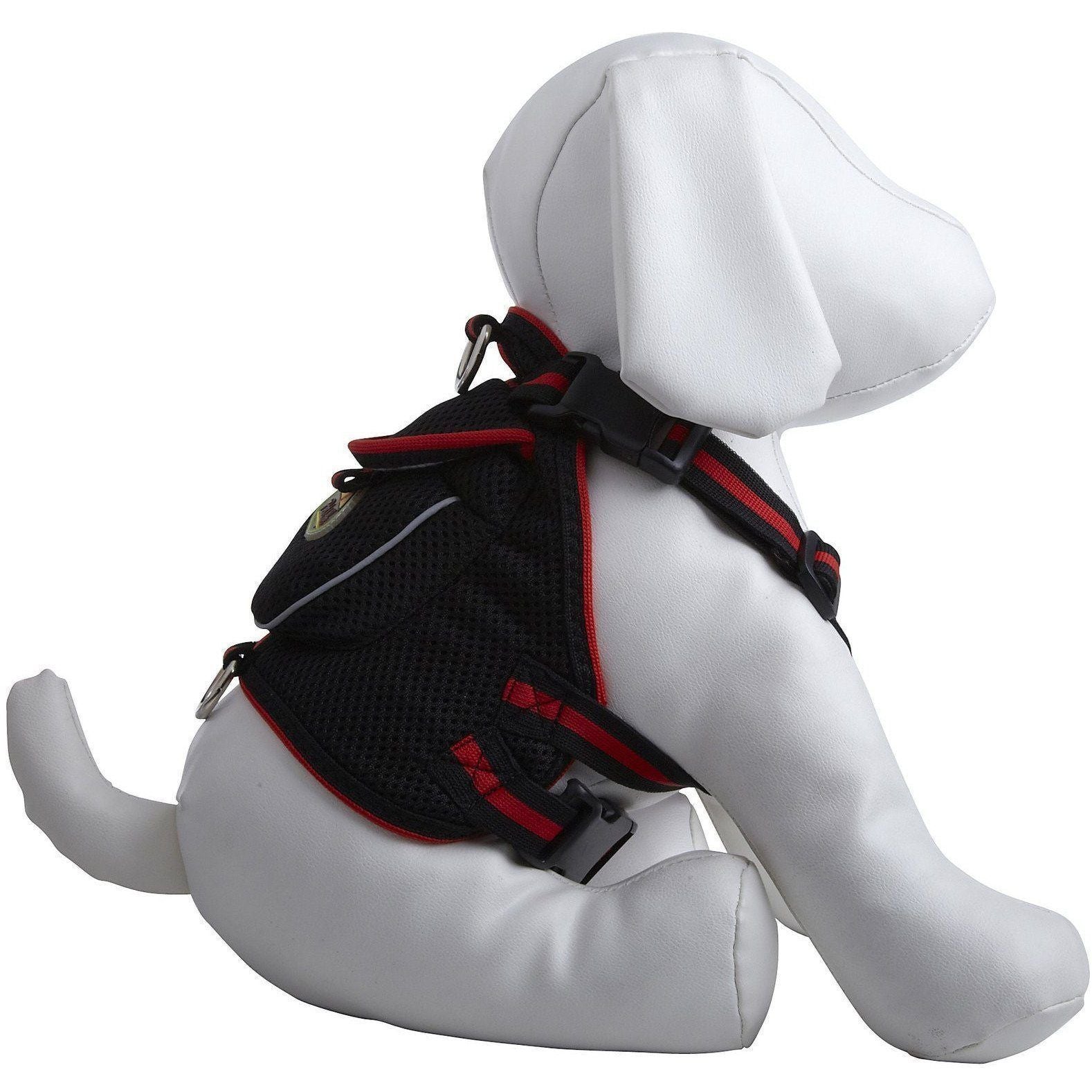 Pet Life ® 'Pocket Bark' Reflective Adjustable Fashion Pet Dog Harness w/ Hook-and-Loop Pouch and Dual Harness Rings