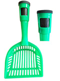 Pala recogedora de excrementos para perros y gatos Pet Life ® 'Poopin-Scoopin' con soporte para bolsas de residuos incorporado